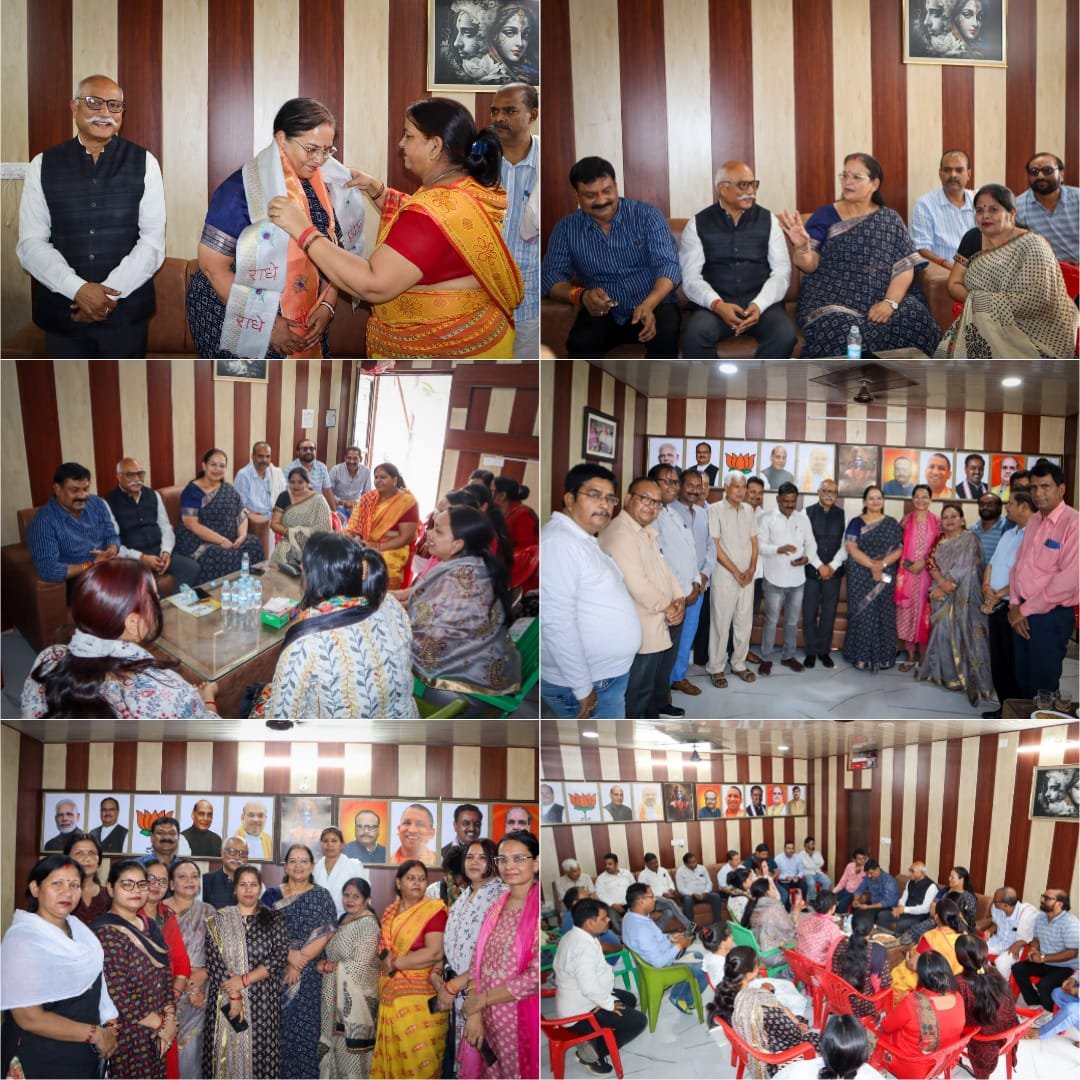 राजनाथ सिंह के एतिहासिक नामंकन व हैट्रिक पारी के लिए वार्ड वार्ड जन जागरण अभियान को दिशा देने निकलीं सुषमा खर्कवाल-जितेन्द्र प्रताप सिंह